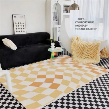 Classic square rugs minimalist geometric twist fashion modern art wool carpets for living room bedroom home decoration table mat